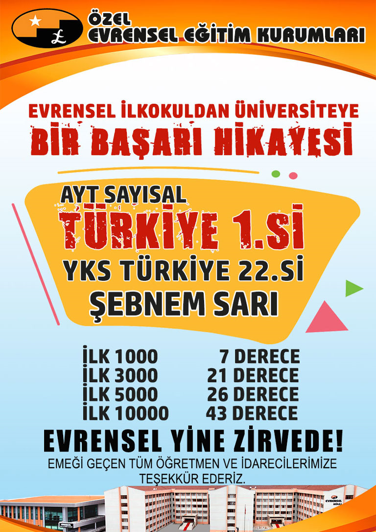 evrensel kolej türkiye birincisi