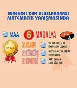 EVRENSEL’DEN ULUSLARARASI MATEMATİK YARIŞMASINDA 6 MADALYA (AMC-8)