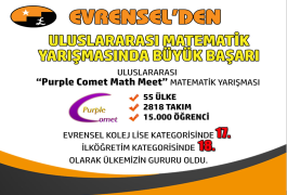 EVRENSEL’DEN ULUSLARARASI MATEMATİK YARIŞMASINDA BÜYÜK BAŞARI