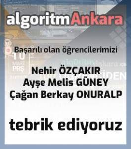 ALGORİTM ANKARA PROJESİNE EVRENSEL'DEN 3 ÖĞRENCİ KATILMAYA HAK KAZANDI