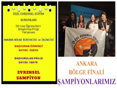 2018-2019 Evrensel Kolej Proje Başarıları