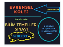 2018-2019 Evrensel Kolej Proje Başarıları