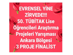 2018-2019 Evrensel Kolej Proje Başarıları