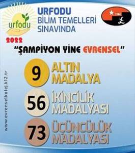 ULUSLARARASI BİLİM TEMELLERİ BİLGİ YARIŞMASI’NDA (URFODU) EVRENSEL KOLEJ 9 ALTIN MADALYA İLE YİNE ŞAMPİYON