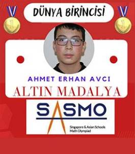 EVRENSEL 1 ALTIN 1 BRONZ 1 MANSİYON İLE DÜNYA BİRİNCİSİ