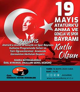 19 MAYIS ATATÜRK'Ü ANMA VE GENÇLİK VE SPOR BAYRAMI TÖRENİNE DAVETLİSİNİZ