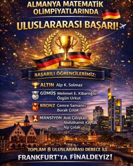 GERMAN MATH INTERNATIONAL FİNALİNDE EVRENSEL KOLEJDEN ALTIN BAŞARI